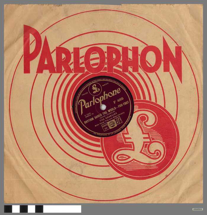 Plaat: Parlophone - The Krakajax (Sing, sing, sing - Fox-trot / Rhytm saved the world - Fox-trot)