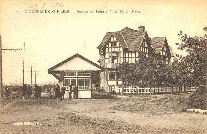 Duinbergen-sur-Mer, Station du Tram et Villa Poucy Home
