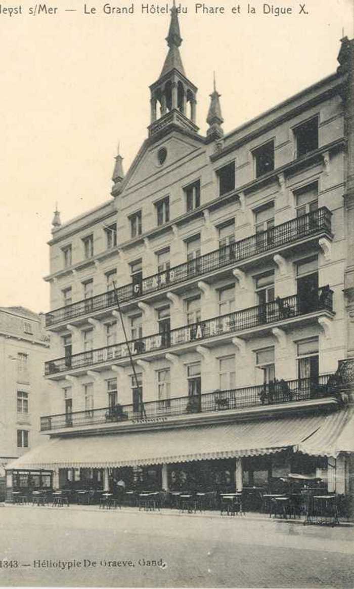 Heyst s/Mer - Le Grand Hôtel du Phare et la Digue X