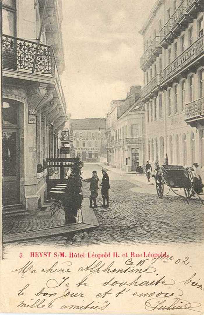 Heyst s/M - Hôtel Léopold II et Rue Léopold