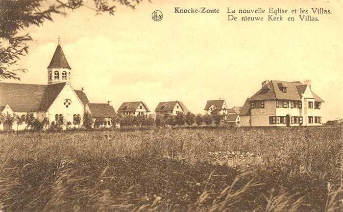 Knocke-Zoute - De nieuwe Kerk en Villa's