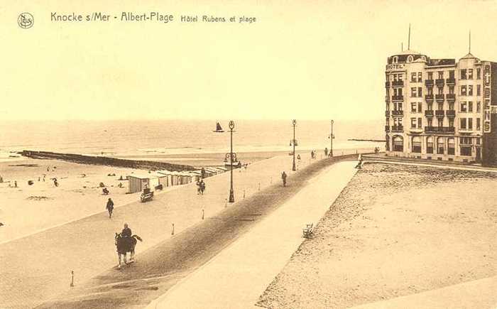 Knocke s/Mer - Albert-Plage - Hôtel Rubens et plage