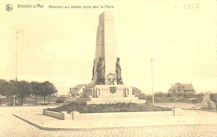 Knocke s/Mer - Monument aux soldats morts pour la Patrie.