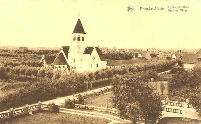 Knocke-Zoute - Kerk, villa's