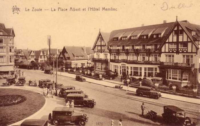 Le Zoute - La Place Albert et l'Hôtel Memlinc