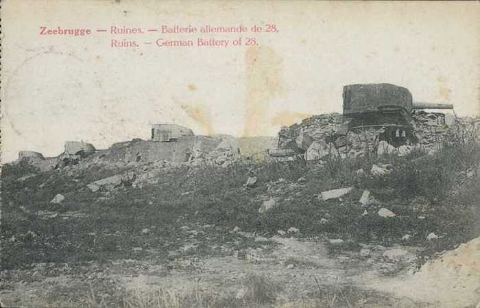 Zeebrugge - Ruines - Batterie allemande de 28