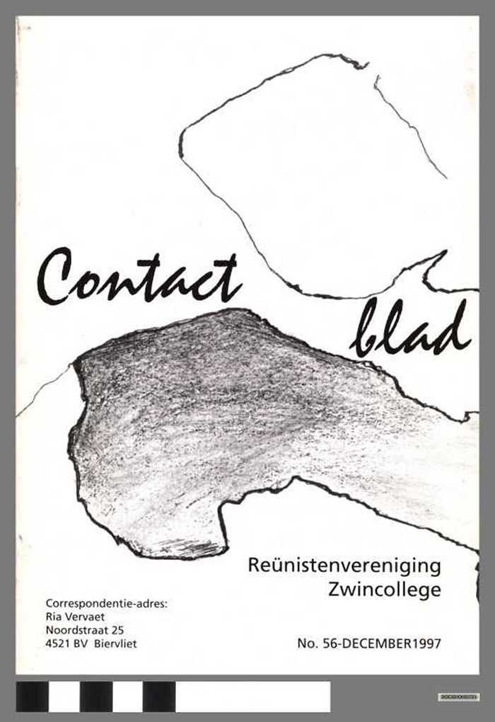Contactblad Reünistenvereniging - Zwincollege N° 56 - December 1997