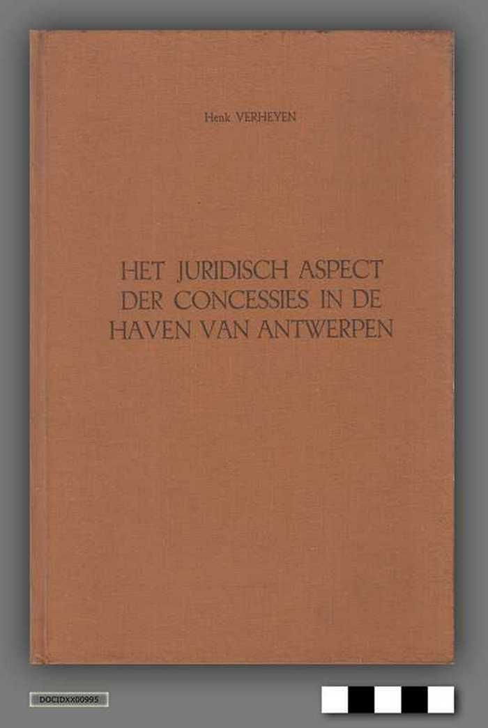 Het juridisch aspect der concessies in de haven van Antwerpen