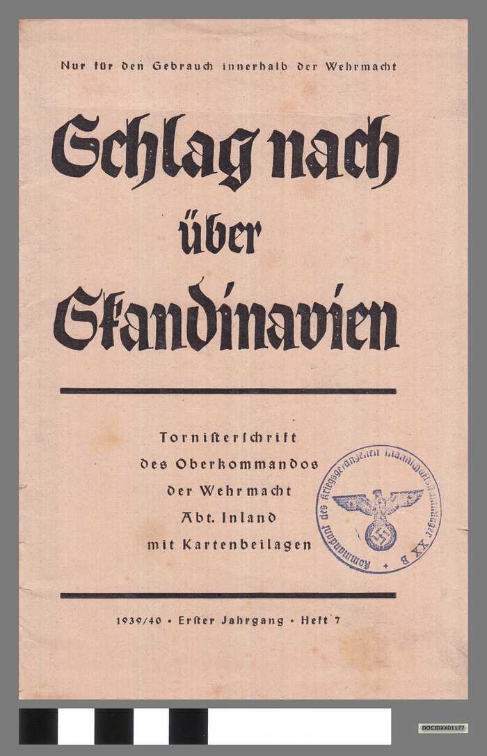 Boekje: Schlag nach über Skandinavien - 1939/40 + landkaart