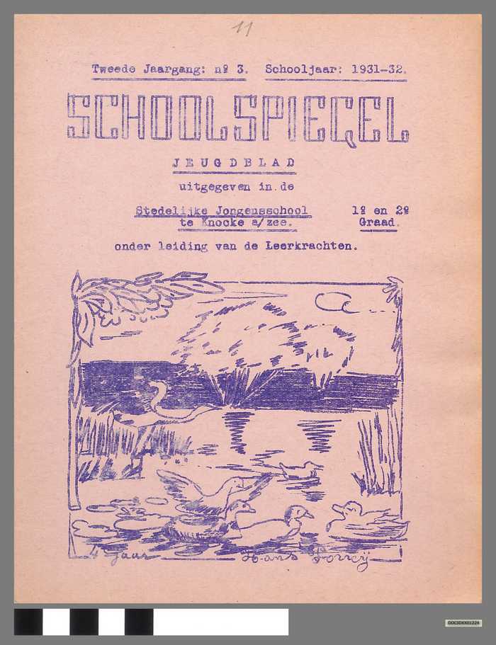 Boekje: Schoolspiegel - Stedelijke Jongensschool - Knocke a/zee - 1e & 2e graad - Tweede jaargang - N° 3 - Schooljaar 1931-1932