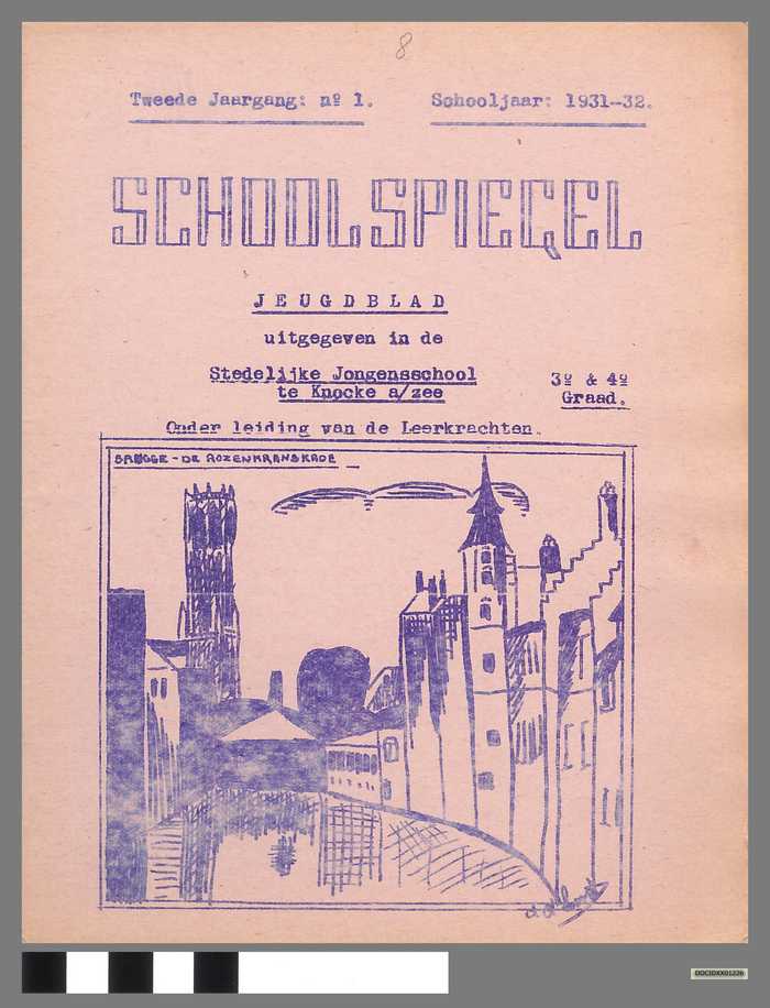 Boekje: Schoolspiegel - Stedelijke Jongensschool - Knocke a/zee - 3e & 4e graad - Tweede jaargang - N° 1 - Schooljaar 1931-1932