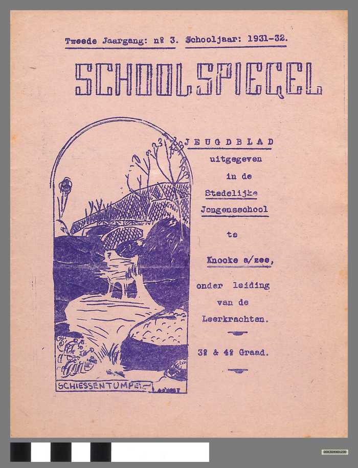 Boekje: Schoolspiegel - Stedelijke Jongensschool - Knocke a/zee - 3e & 4e graad - Tweede jaargang - N° 3 - Schooljaar 1931-1932
