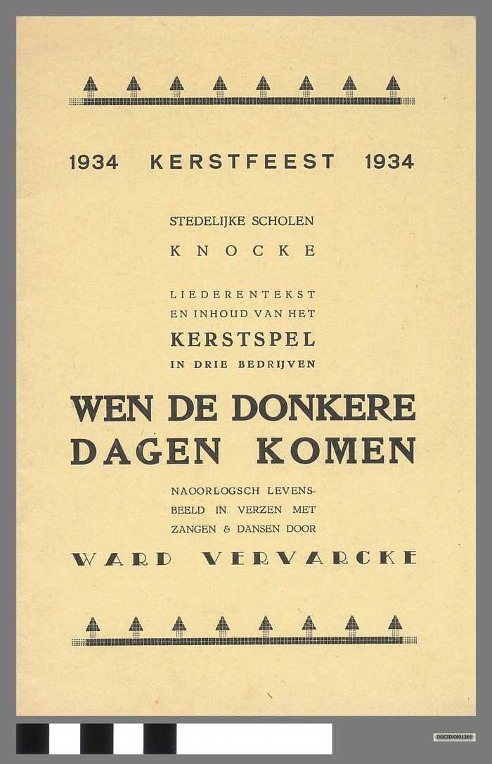 Programma Kerstfeest - 1934 - Stedelijke Scholen Knocke - Wen de donkere dagen komen