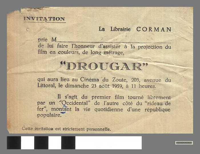 Uitnodiging: 'Drougar' au Cinéma du Zoute