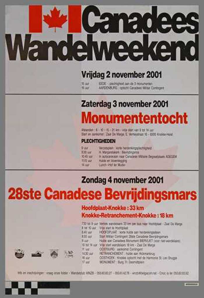 Canadees Wandelweekend 2001