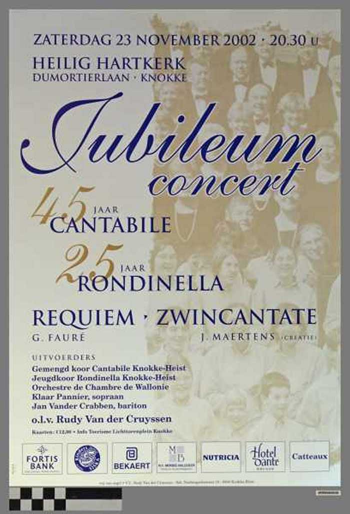 Jubileum Concert 45 jaar Cantabile, 25 jaar Rondinella, Requiem, Zwincantate