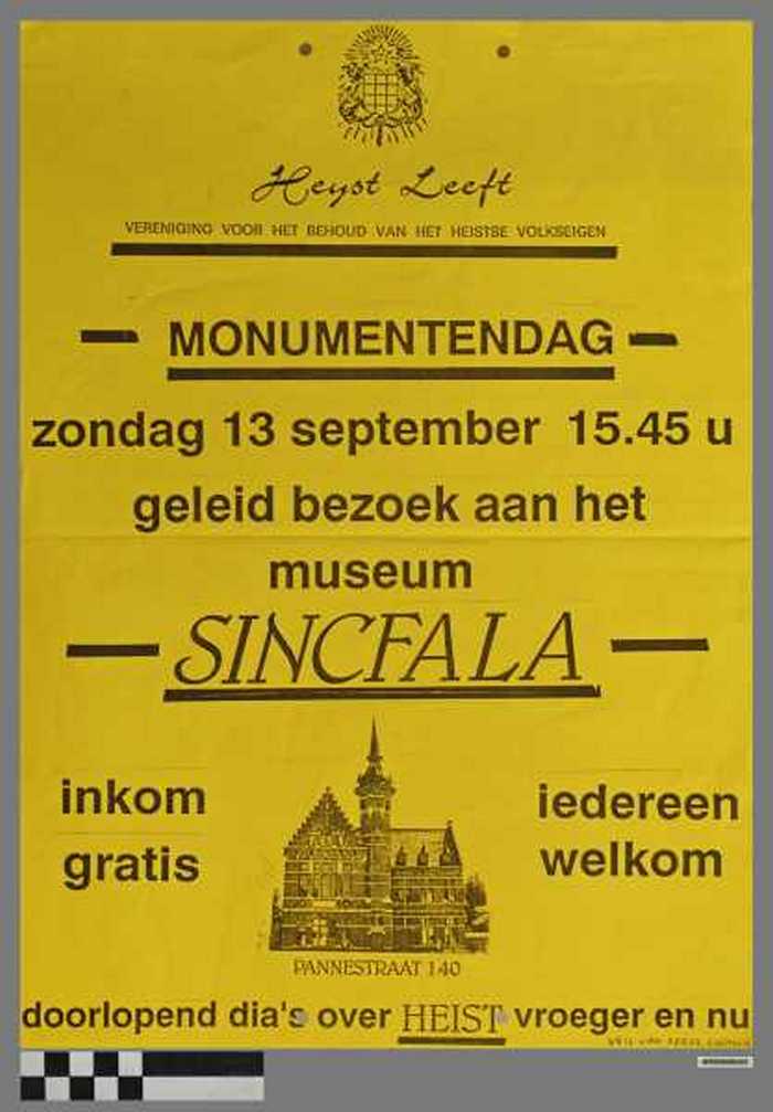 Monumentendag, Zondag 13 september 1992 15.45 u, Geleid Bezoek aan het Museum Sincfala