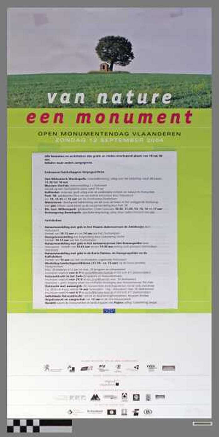 Van Nature een Monument, Open Monumentendag Vlaanderen, Zondag 12 september 2004
