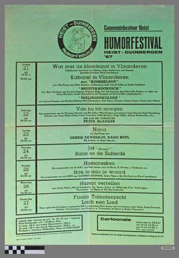 Humorfestival Heist - Duinbergen `67
