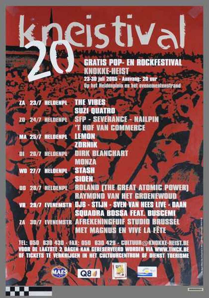 Kneistival 20, gratis pop - en rockfestival Knokke-Heist 2005