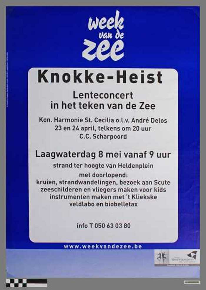 Week van de Zee Knokke-Heist. Lenteconcert in het teken van de zee. Laagwaterdag.