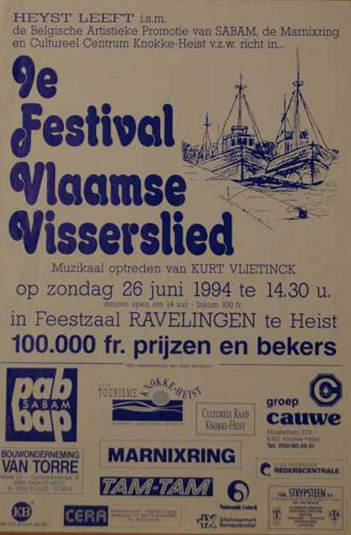 9e Festival Vlaamse Visserslied Muzikaal optreden van Kurt Vlietinck.