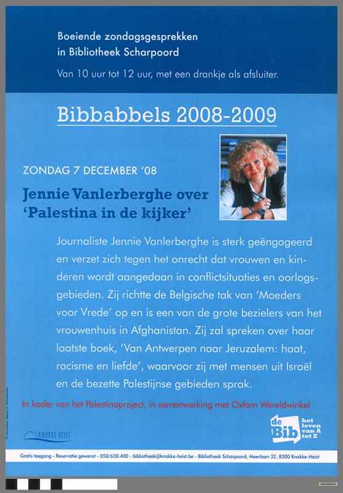 Bibbabbels 2008-2009 - Jennie Vanlerberghe `Palestina in de kijker