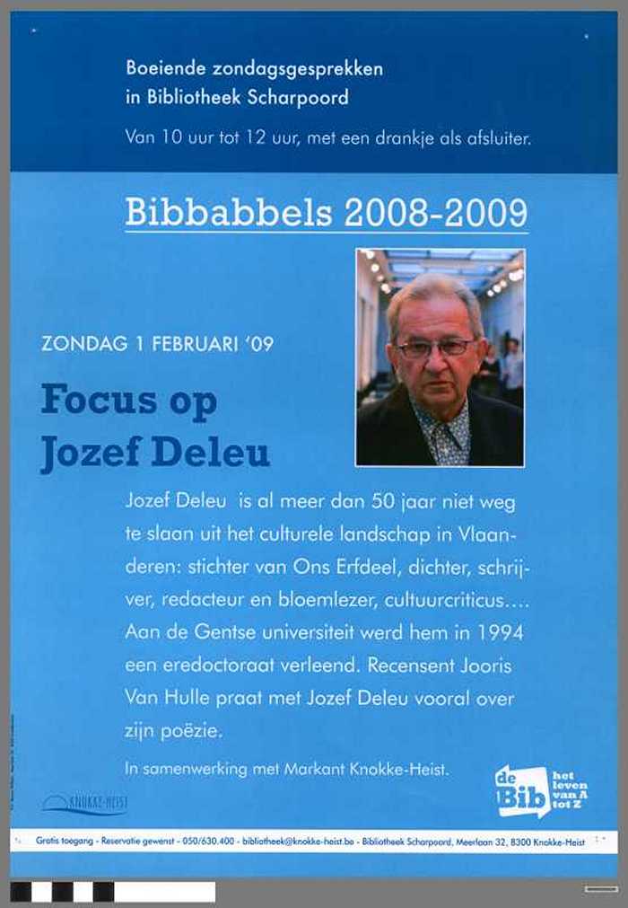 Bibbabbels 2008-2009 - Focus op Jozef Deleu