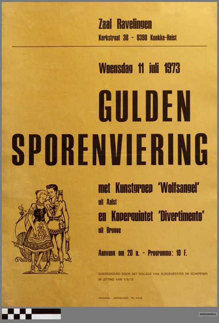Gulden Sporenviering met optredens in zaal Ravelingen
