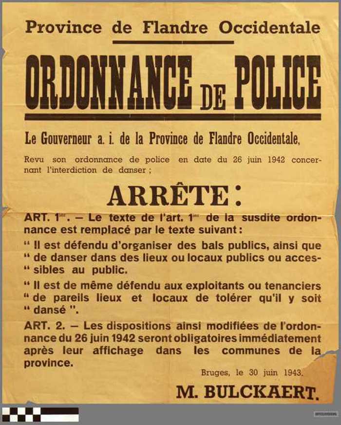 Ordonnance de Police, le Gouverneur a. i. de la Province de Flandre Occidentale, revu son ordonnance de police en date du 26 juin 1942 concernant lin