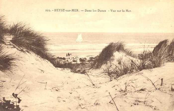 Heyst-sur-Mer, Dans les Dunes, Vue sur la mer