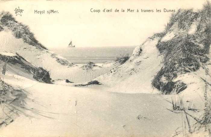 Heyst s/Mer, Coup d'oeil de la Mer à  travers les Dunes