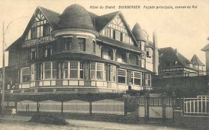 Duinbergen, Hôtel du Châlet, Facade principale, avenue du Roi