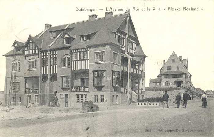 Duinbergen, L'Avenue du Roi et la Villa Klokke Roeland