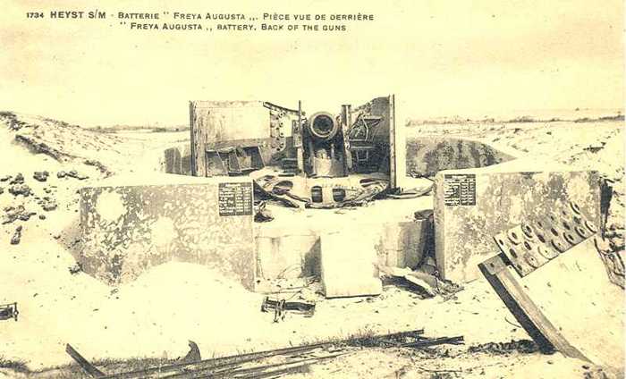 Heyst S/M - Batterie Freya Augusta - Pièce vue de derrière