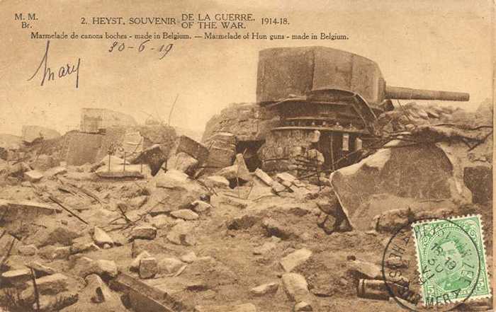 Heyst - Souvenir de la Guerre 1914-18 - Marmelade de canons boches - made in Belgium