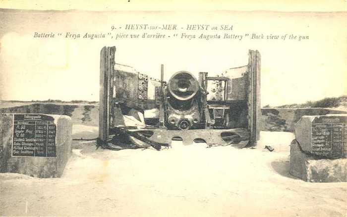 Heyst-sur-Mer - Batterie 'Freya Augusta' - Pièce vue d'arrière