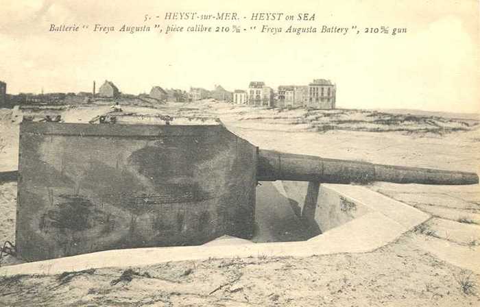 Heyst-sur-Mer - Batterie 'Freya Augusta' - pièce calibre 210 m/m