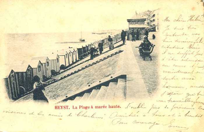 Heyst - La Plage à  marée haute