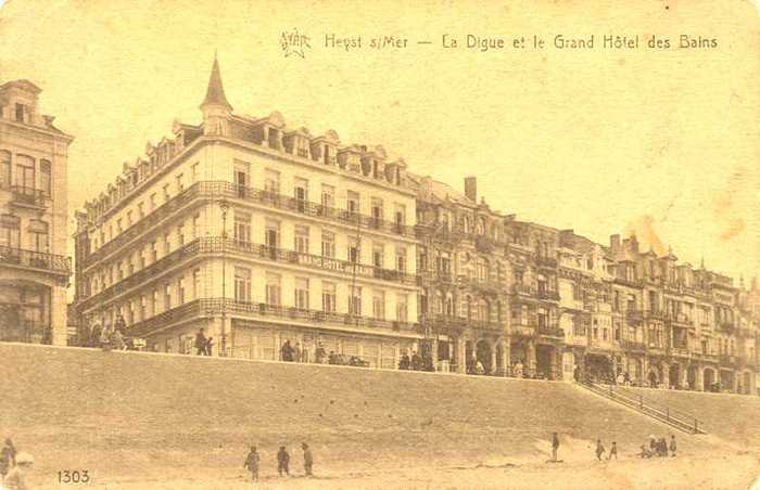 Heyst s/Mer - La Digue et le Grand Hôtel des Bains