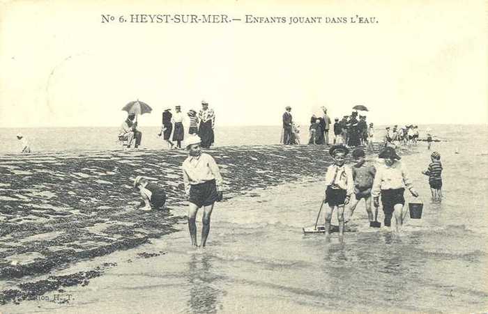 Heyst-sur-Mer - Enfants jouant dans l'eau