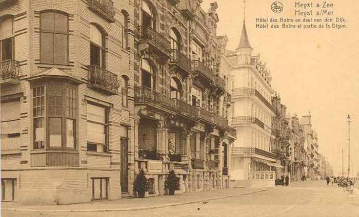 Heyst a/Zee - Hôtel des Bains en deel van den Dijk