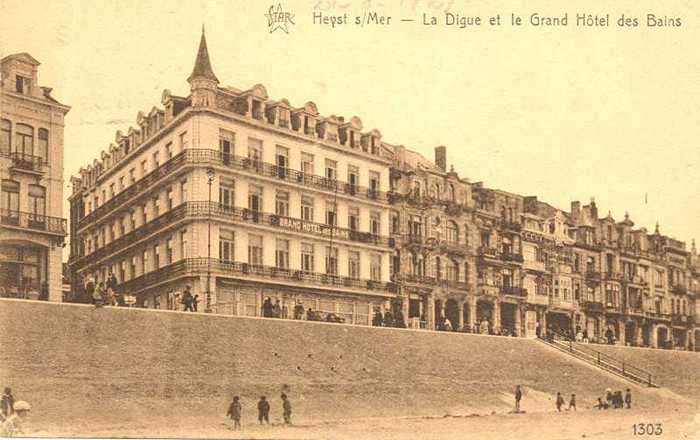 Heyst s/Mer - La Digue et le Grand Hôtel des Bains