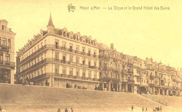 Heyst s/Mer - La Digue et le Grand Hôtel des Bains