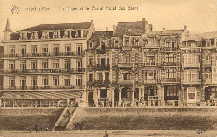 Heyst s/Mer - La Digue et le Grand Hôtel des Bains