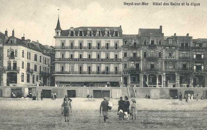 Heyst - Hôtel des Bains et la digue