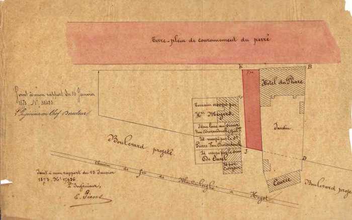 Joint à mon rapport du 15 Janvier 1873, N° 17926 (Liggingsplan zonder bouwaanvraag)