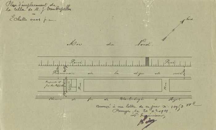 Plan demplacement de la villa de M. Van Capellen (Liggingsplan zonder bouwaanvraag)