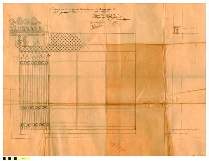 Ontwerp van teekening voor het maken eener beenhouwerij aan het huis genaamd Kirsel De Groote tot Heyst