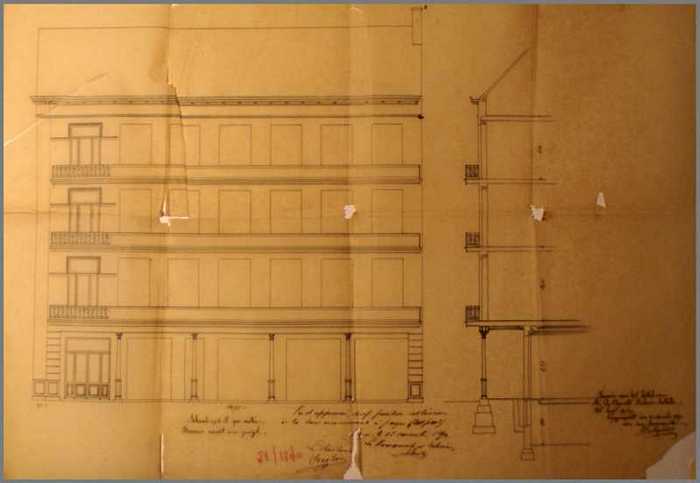 Façade voor het hotel van de heer Ch. Barvoets Verlinde hotellier tot Heyst op/zee